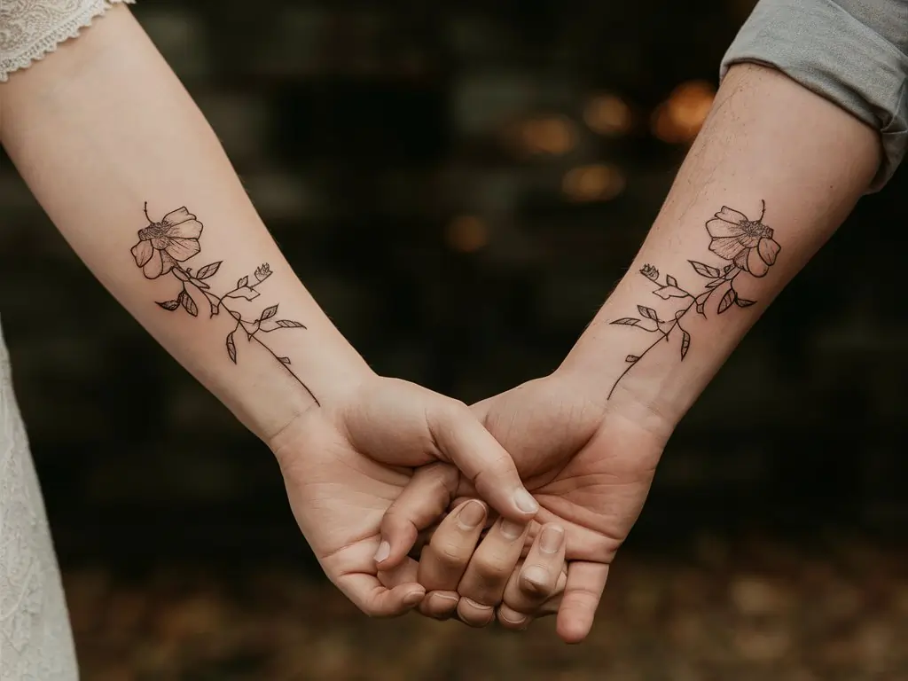 soulmate matching couple tattoos