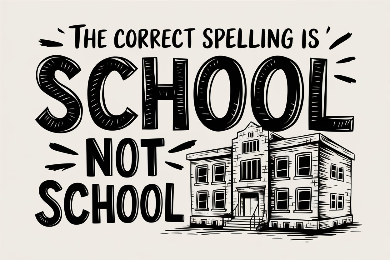 The Right Spelling: School, Not Sckool